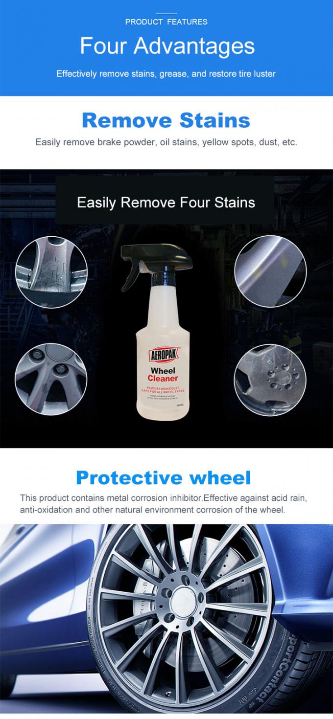 Wheel Cleaner محصولات مراقبت از خودرو Romove Brake Dust برای همه انواع چرخ 0