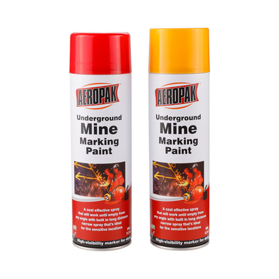 AEROPAK deep yellow color Underground Mine Marking Spray Paint 500ml with SGS for rock