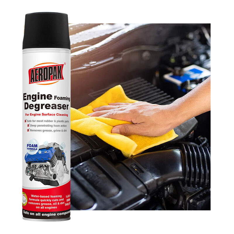 Aeropak 650ml Aerosol Foaming Engine Cleaner Spray-Quickly Clean & Dry Tinplate Can OEM Service Car Engine Degreaser