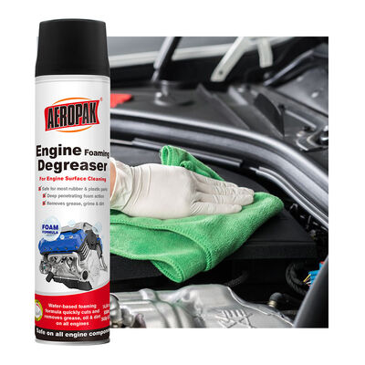 Aeropak 650ml Aerosol Foaming Engine Cleaner اسپری پاک کننده سریع روغن سنگین لکه های موتور قدیمی بدون بوی 3 سال انقضا