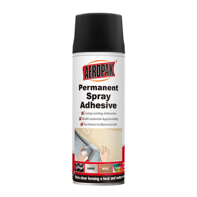 Aeropak 200ml آروسول مخصوص پارچه شفاف چسب دائمی اسپری پوشش اسپری بالا برای مواد بسته بندی چسب