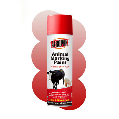 AEROPAK OEM آروسول 500ml قیمت عمده فروش رنگ اسپری مارک حیوانات مبتنی بر آکریلیک با رنگ های مختلف برای پوست و موهای کوتاه