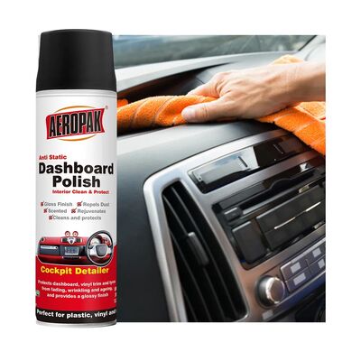 Aeropak 500ml محصولات مراقبت از ماشین کابین داشبورد موم پولش پاک کننده اسپری برای پوست